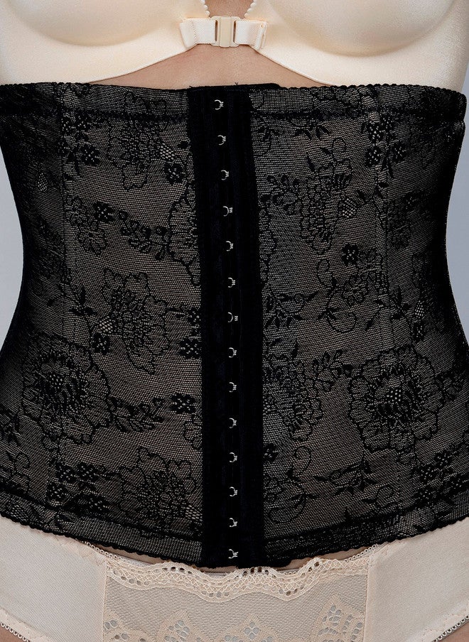 Laceandme Women Black Floral Printed Tummy Shaper 4365 - Image 4
